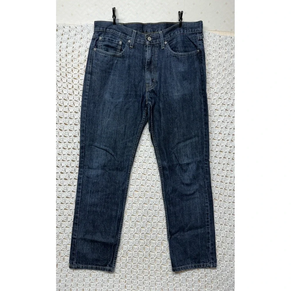 Levis 514 Jeans Mens 36x32 Fits 36x30 Blue Denim Straight Leg 100%Cotton